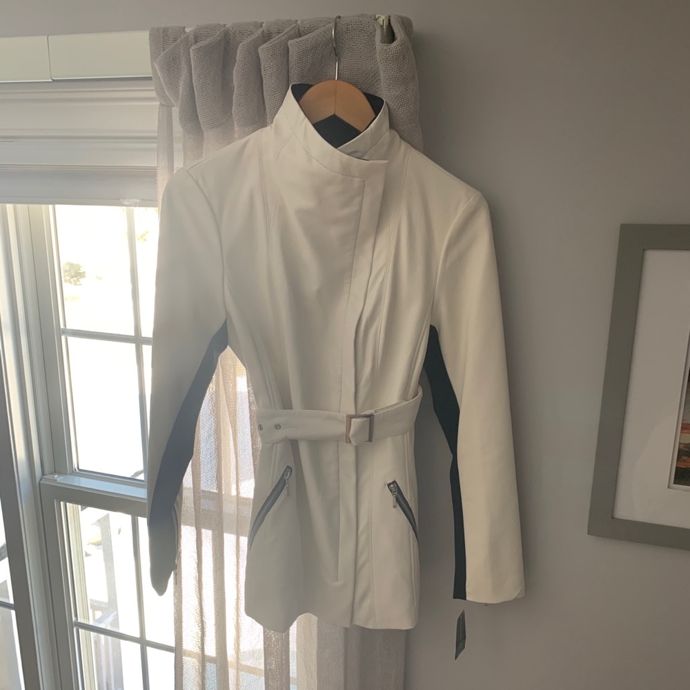 NWT INC black and white non leather jacket